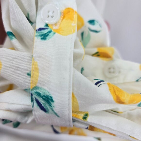 Croft and Barrow White Lemon Button Down Roll Tab Long Sleeved Shirt Size 1x - Picture 7 of 15